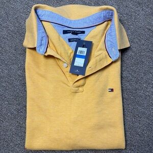 Tommy Hilfiger Men's Polo Shirt in Yellow and Blue